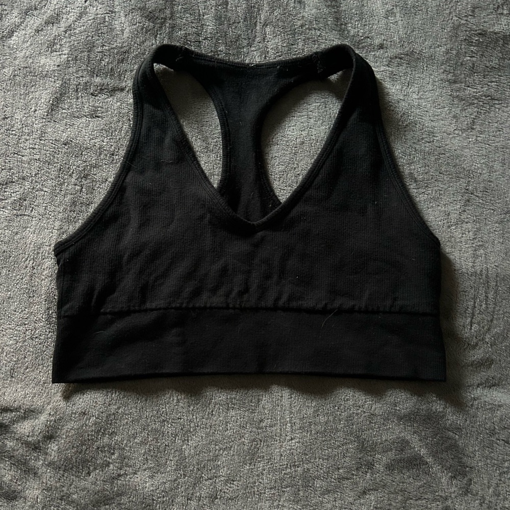 Black Racerback Sports Bra